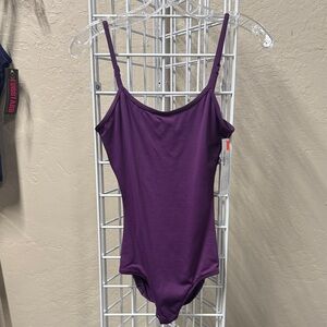 Eurotard - eggplant camisole leotard with adjustable straps